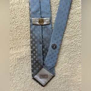 Ermenegildo Zegna Silver Edition Geometric Print Silk Luxury Tie